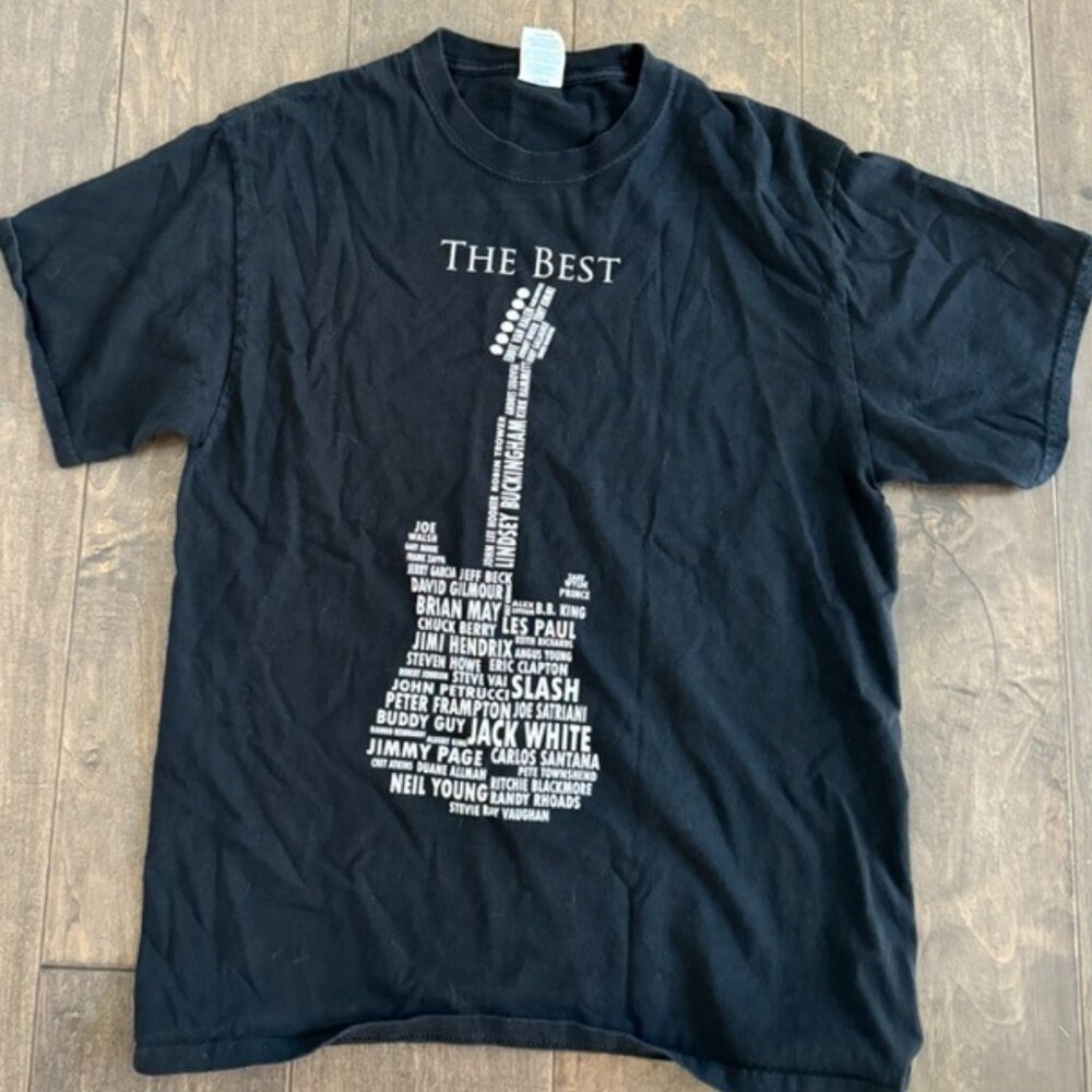 The Best Guitarists Black T Shirt Medium